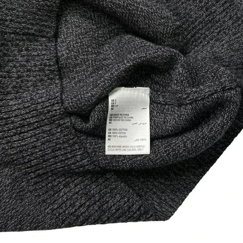 Club Room Dark Grey Marl Cotton Mens Sweater Size Small - Picture 5 of 9